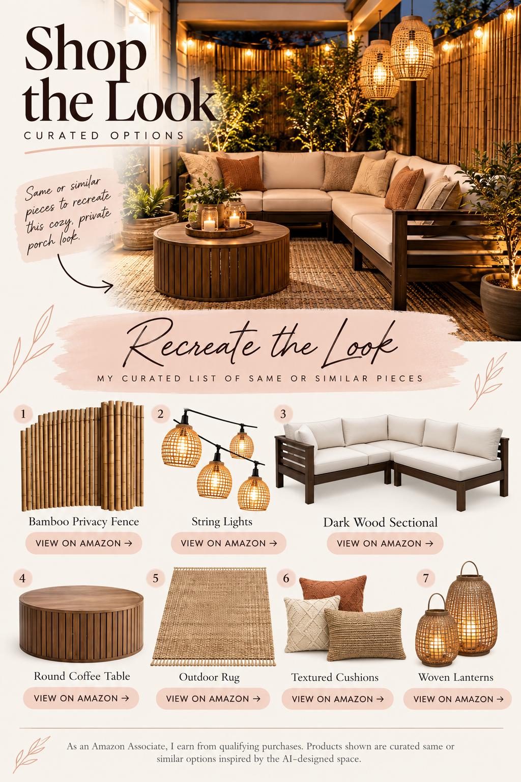 Shop the Look: curated pieces inspired by the completed AI porch design