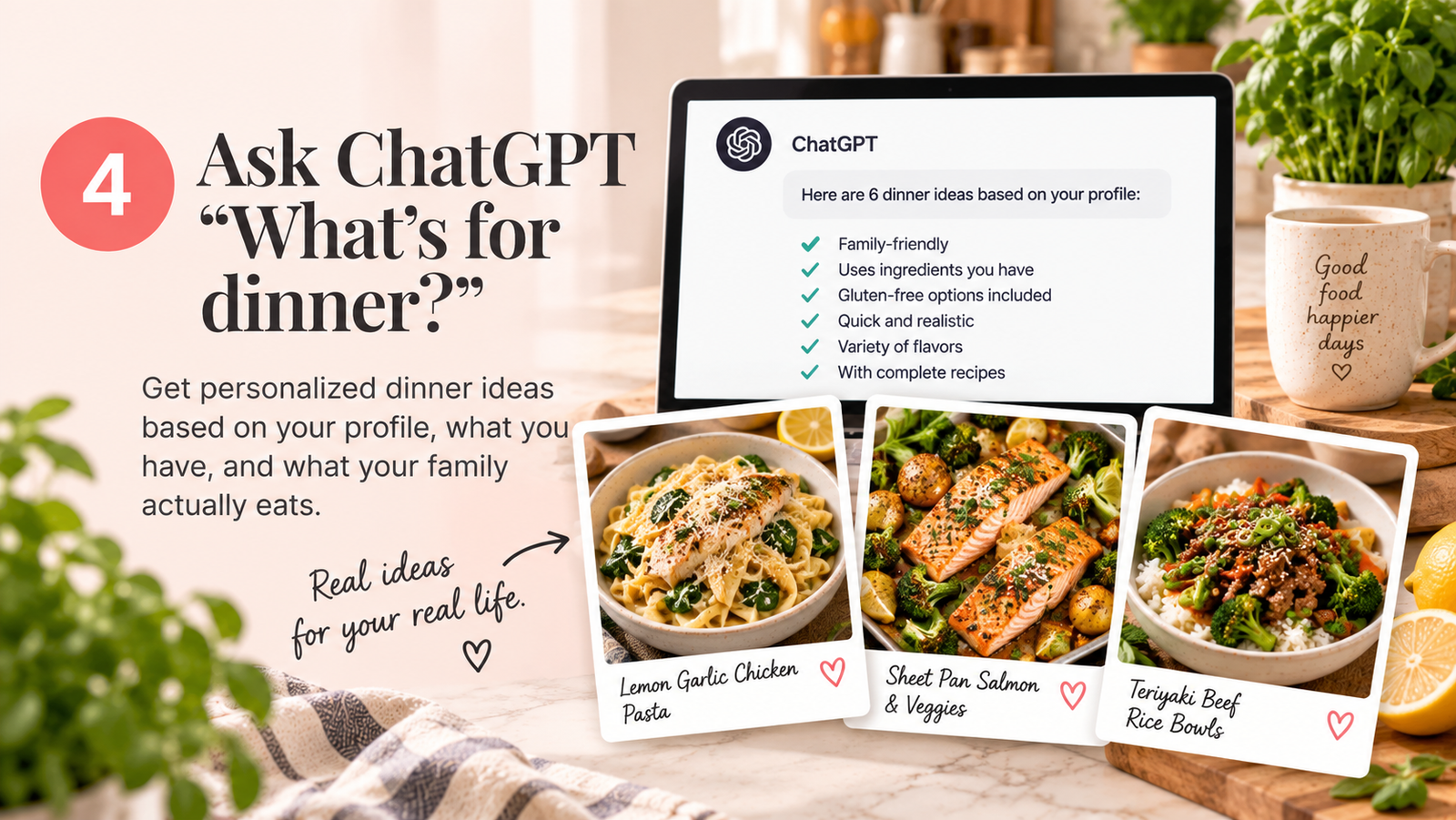 Get personalized dinner ideas with ChatGPT
