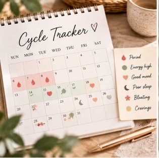 Cycle tracking calendar